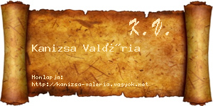 Kanizsa Valéria névjegykártya